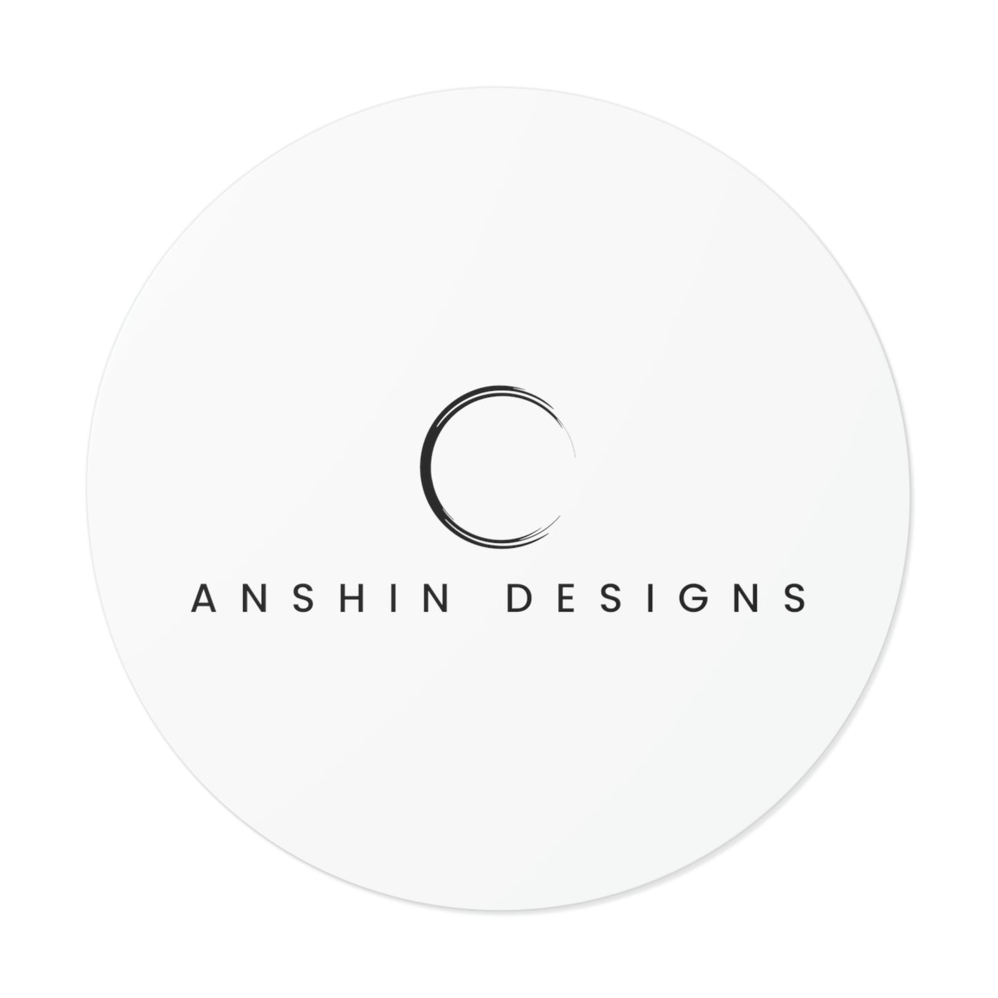 Anshin Design logo, Round Vinyl Stickers